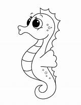 Seahorse Coloring Pages  Free Printable For Kids sketch template