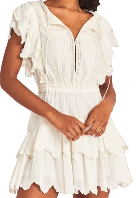 Love Shack Fancy Darryl Dress in optic white – STS The Cabana
