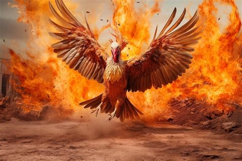 Premium AI Image | Photo of phoenix and fire painting