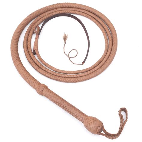 Buy LB'S WHIP Indiana Jones Style 10 Foot 8 Plait Natural Tan Leather Bullwhip Real Cowhide ...