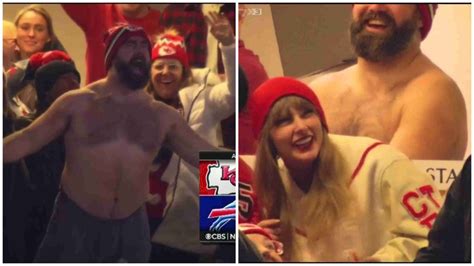 Shirtless Jason Kelce and Taylor Swift Memes Flood the internet as ...