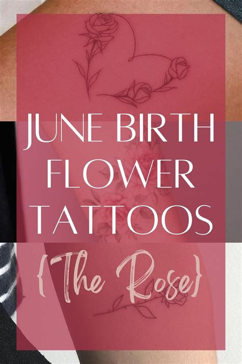 June Birth Flower Tattoos {The Rose} - Tattoo Glee