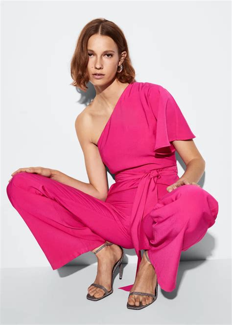 Asymmetric long jumpsuit - Women | Mango USA | Jumpsuits for women, Long jumpsuits, Jumpsuit