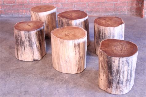 Solid Teak Wood Stump Side Tables For Sale at 1stDibs | teak stump table, teak stump side table ...