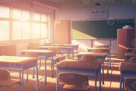 anime japan school class room 23035487 Stock Photo at Vecteezy