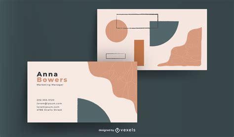 Abstract Shapes Business Card Design Vector Download