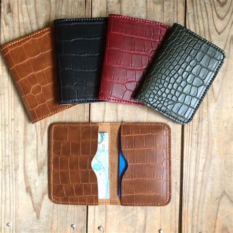 1-3 Letters Personalized Bifold Croc Leather Wallet | Shopee Philippines