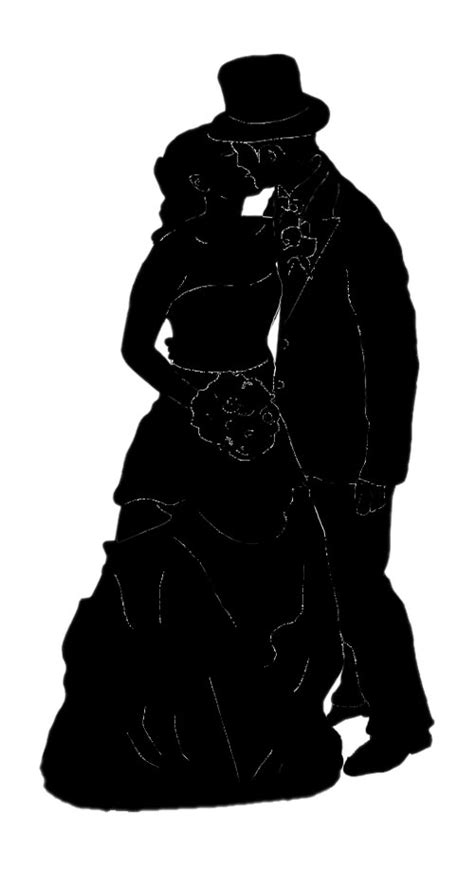 Stock Pictures: Wedding couple silhouette