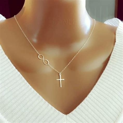 Infinity Cross Necklace - Etsy