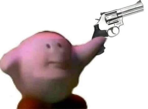 Kirby with a gun Blank Template - Imgflip