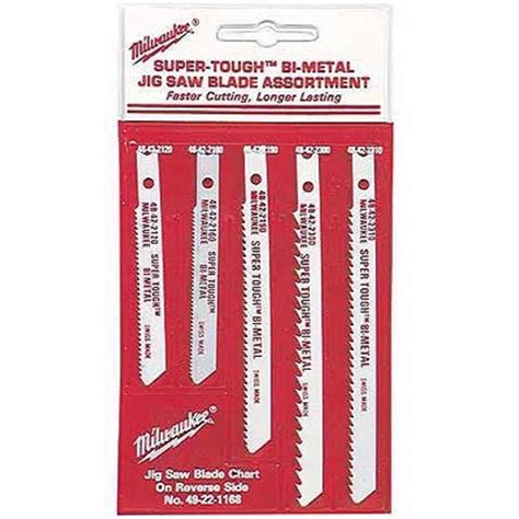 FREE SHIPPING — Milwaukee 5-Pk. Assorted Jig Saw Blades — 4in., Model ...