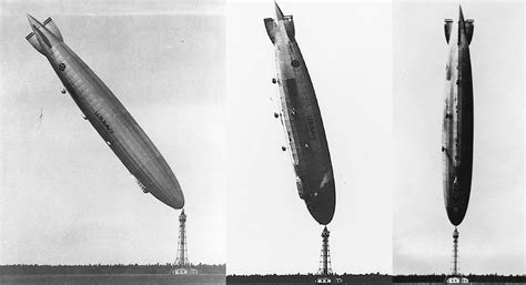 700 Foot Long Airship, USS Los Angeles Goes Tail Up on August, 25, 1927 ...