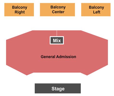 Belasco Theater - LA, End Stage GA Floor Seating Chart | Star Tickets