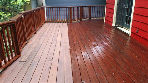 Before & After Deck Stain