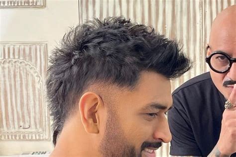 IN PICS: MS Dhoni 's New Hairstyle is Taking Social Media by Storm