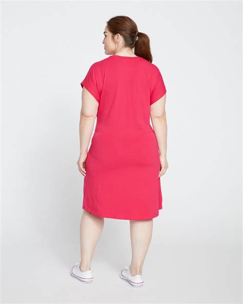 Classic Jersey Tie Dress - Cerise | Universal Standard