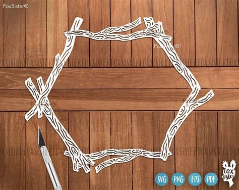 Wooden frames Svg for Cricut and Silhouette, Wood Svg, Branches frames ...