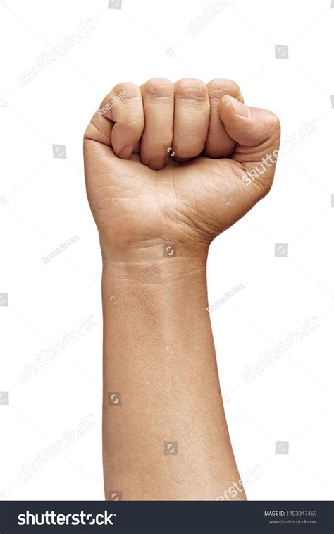 Mans Hand Closed Fist Close High Stock Photo 1403947469 | Shutterstock