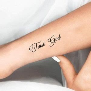 Trust God Tattoo set of 2 Trust God Temporary Tattoo / God Temporary ...