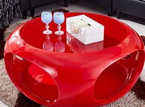 Creative Hollow Round Glass Coffee Table | Glass coffee table, Round glass coffee table, Red ...