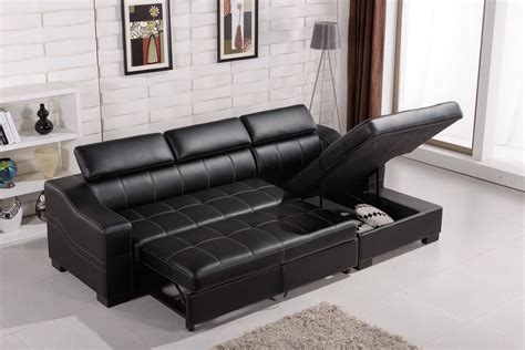 2024 Best of Black Leather Chaise Sofas