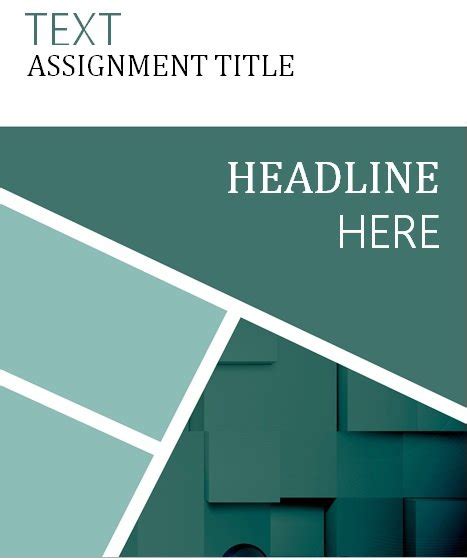 Free Printable Assignment Cover Page Template [Word] - Excel TMP