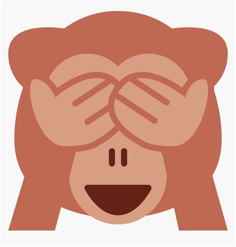 Monkey Covering Eyes - See No Evil Monkey Emoji Twitter, HD Png Download , Transparent Png Image ...