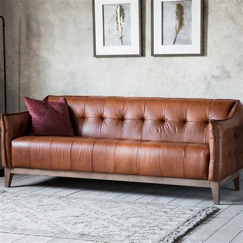 Ecclestone 3 Seater Sofa | Brown Sofas | Brown Leather Sofas