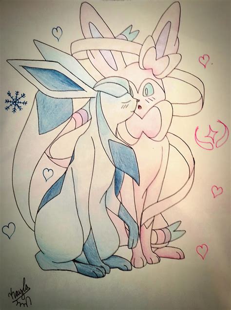 Glaceon x Sylveon by NeonNeoDragon on DeviantArt