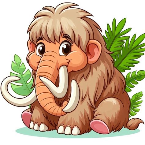 Premium Vector | Cute woolly mammoth vector cartoon illustration