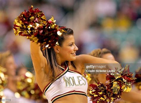 Florida State Seminoles cheerleaders perform during their team's ...