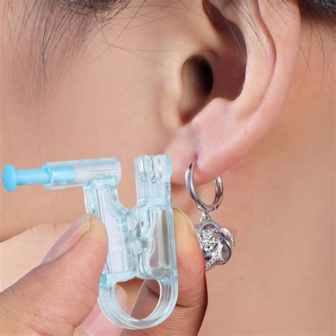 2PCS/Set Disposable Aseptic Ear Piercing Gun Safe Sterile Painless Ear ...