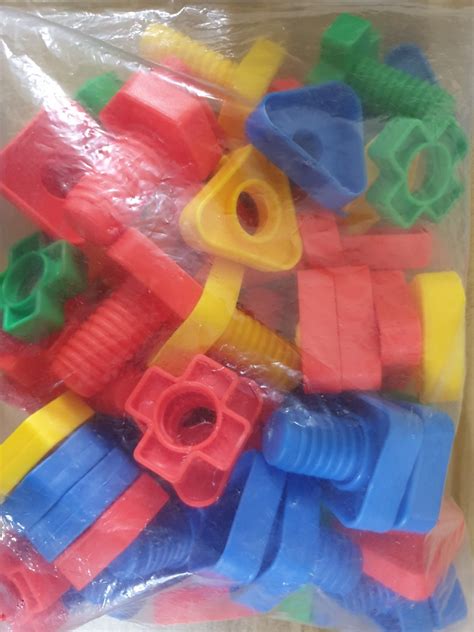 Plastic nuts and bolts, Hobbies & Toys, Toys & Games on Carousell