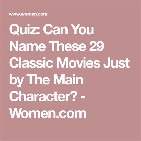 Quiz: Can You Name These 29 Classic Movies Just by The Main Character? | Classic movies, Main ...