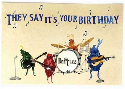 Free Email Birthday Cards Funny with Music Beatles Happy Birthday Postcards Beetles Bday Musical ...