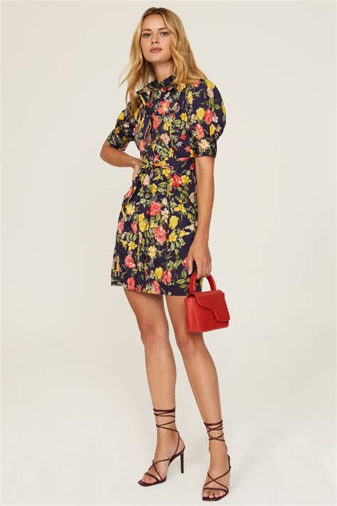 Multi Floral Printed Puff Sleeve Dress by Marissa Webb Collective for $30 - $40 | Rent the Runway