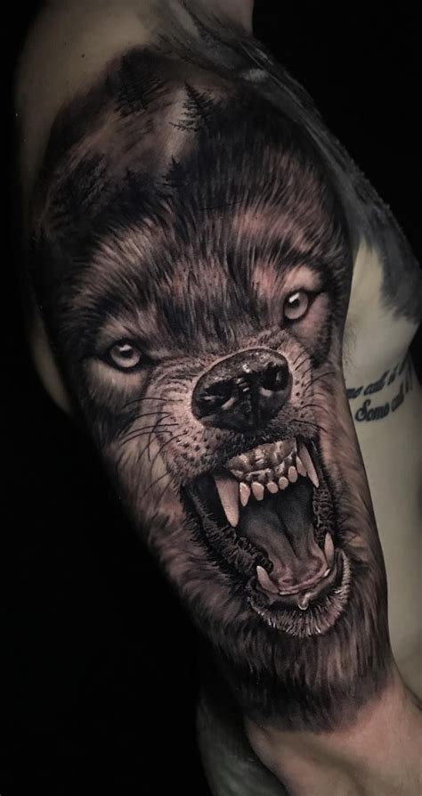 awesome wolf tattoo ideas © tattoo artist Dylan Weber ...