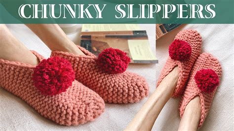 CHUNKY KNIT SLIPPERS for Beginners (Step-by-Step Tutorial) - YouTube