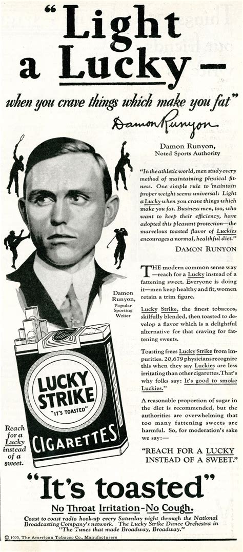 Lucky Strike Advertisement, “Reach for a Lucky Instead of a Sweet ...