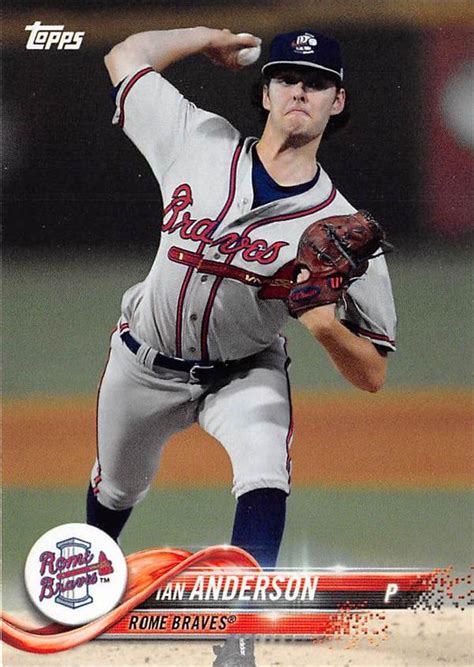 Ian Anderson baseball card rookie (Atlanta Braves Pitcher) 2018 Topps Pro Debut #84