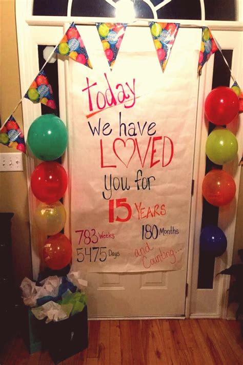 15th Birthday Surprise 15 years and counting Traditions | Surprise birthday decorations, 15th ...