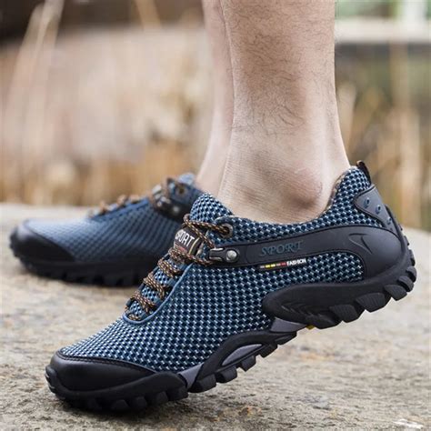 Spring Men Male Camping Training Outdoor Sport Breathable Trail Hiking Shoes Waterproof ...