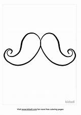 Free Mustache Coloring Page  Printables Kidadl sketch template
