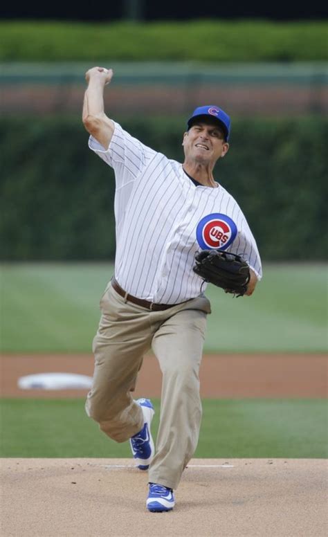 Jim Harbaugh Throws Fire on First Pitch in Khakis ⋆ Terez Owens : #1 ...