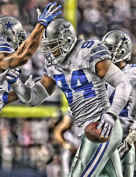 Demarcus Ware Cowboys Art Art Print by Joe Hamilton | Cowboy art ...