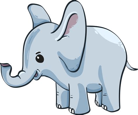 Download Cute Baby Elephant - Gambar Anak Gajah Kartun - Full Size PNG ...