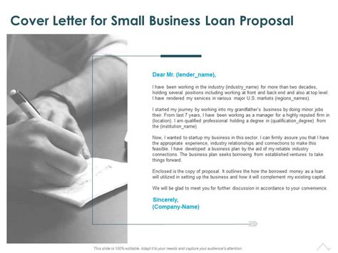 Cover Letter For Small Business Loan Proposal Ppt Powerpoint Presentation Inspiration ...