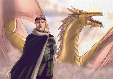 King Aegon II and his dragon, Sunfyre the Golden by JotaSaraiva on DeviantArt