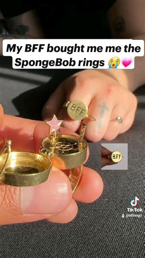 My BFF bought me me the SpongeBob rings 😭💗 | Best friend gifts, Bff ...