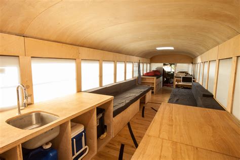 School Bus Converted into Small Home By Architecture Student